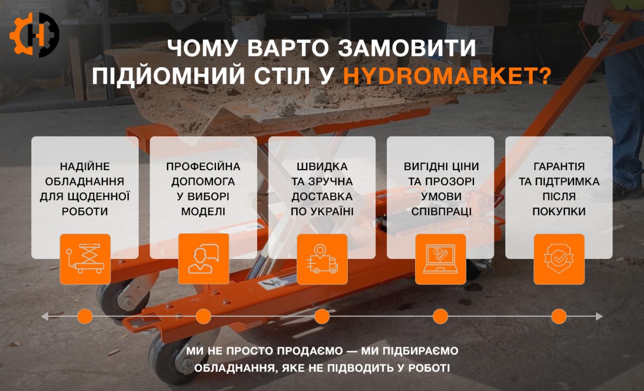 Подъемный гидравлический стол