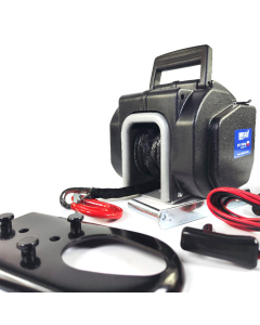 Лебідка портативна акумуляторна 2,7т 12 V 6000LBS трос синтетика Husar Winch
