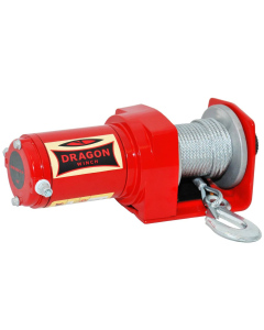 Лебідка електрична для квадроцикла 0.9т 12V DWM 2000 ST сталевий трос Dragon Winch