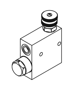 Регулятор витрати з компенсацією тиску Gumeg FCVC-3-M-ET-VU 1/2" BSPP 3-ходовий, 350 бар, 60 л/хв