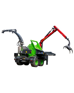 Подрібнювач деревини HEIZOMAT HM 14-860 KTL на тандемному шасі, 120–170 м³/рік, діаметр до 650 мм, 6 ножів, ротор 100 мм