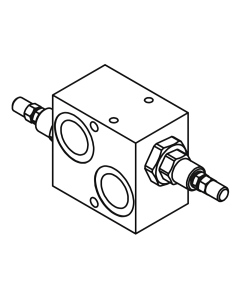 Запобіжний клапан Gumec RVD-DI-180° 1, до 350 бар, 160 л/хв, 1″