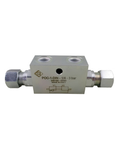 Гідравлічний пілотований зворотний клапан Gumec POC-1-DIN 1/4", 20 л/хв, 350 бар