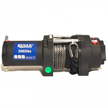 Лебідка електрична для квадроцикла 1,4т 12V BST 3000 LBS трос текстильний Husar Winch