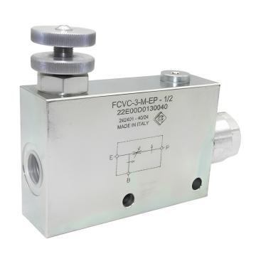 Гідравлічний регулятор витрати Gumec FCVC-3-M-EP 3/4" BSPP, 120 л/хв, 350 бар
