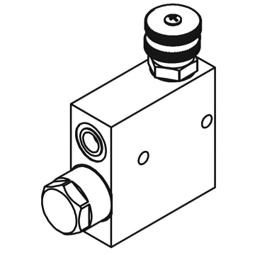 Регулятор витрати з компенсацією тиску Gumeg FCVC-3-M-ET-VU 3/8" BSPP 3-ходовий, 350 бар, 50 л/хв