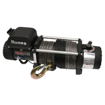 Лебідка електрична 12 v 4309 кг RUNVA EWX9500 синтетичний трос