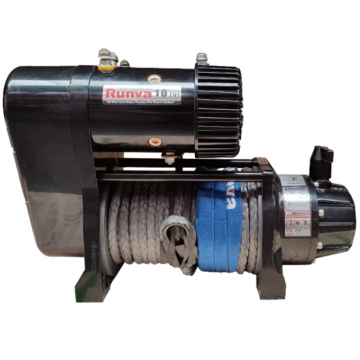 Лебідка електрична 12 v 4536 кг RUNVA EWS10000 синтетичний трос