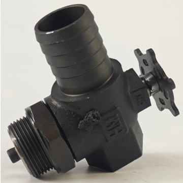 Ялинка з краном на шланг НТ, кут 90° - 1¼” × Ø38 мм HIMA