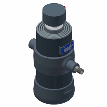 Гідроциліндр підкузовний HYVA UMB 191-7-2080-K278-60-3/4"-HC, 7 штоків